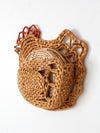 vintage trivet set with rooster caddy