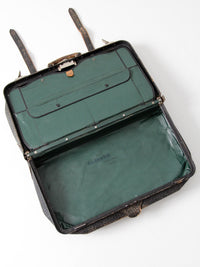 1930s black leather suitcase