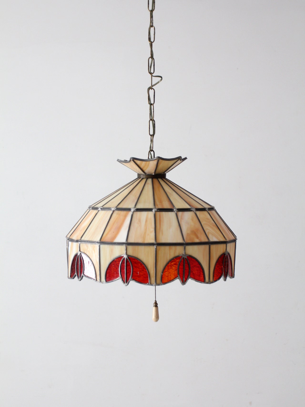 vintage Tiffany style stained glass pendant light