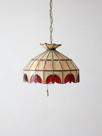 vintage Tiffany style stained glass pendant light