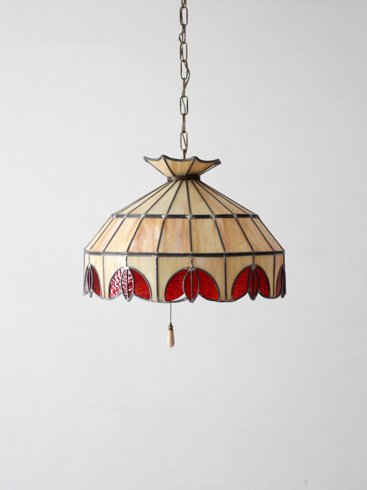 vintage Tiffany style stained glass pendant light