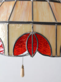 vintage Tiffany style stained glass pendant light