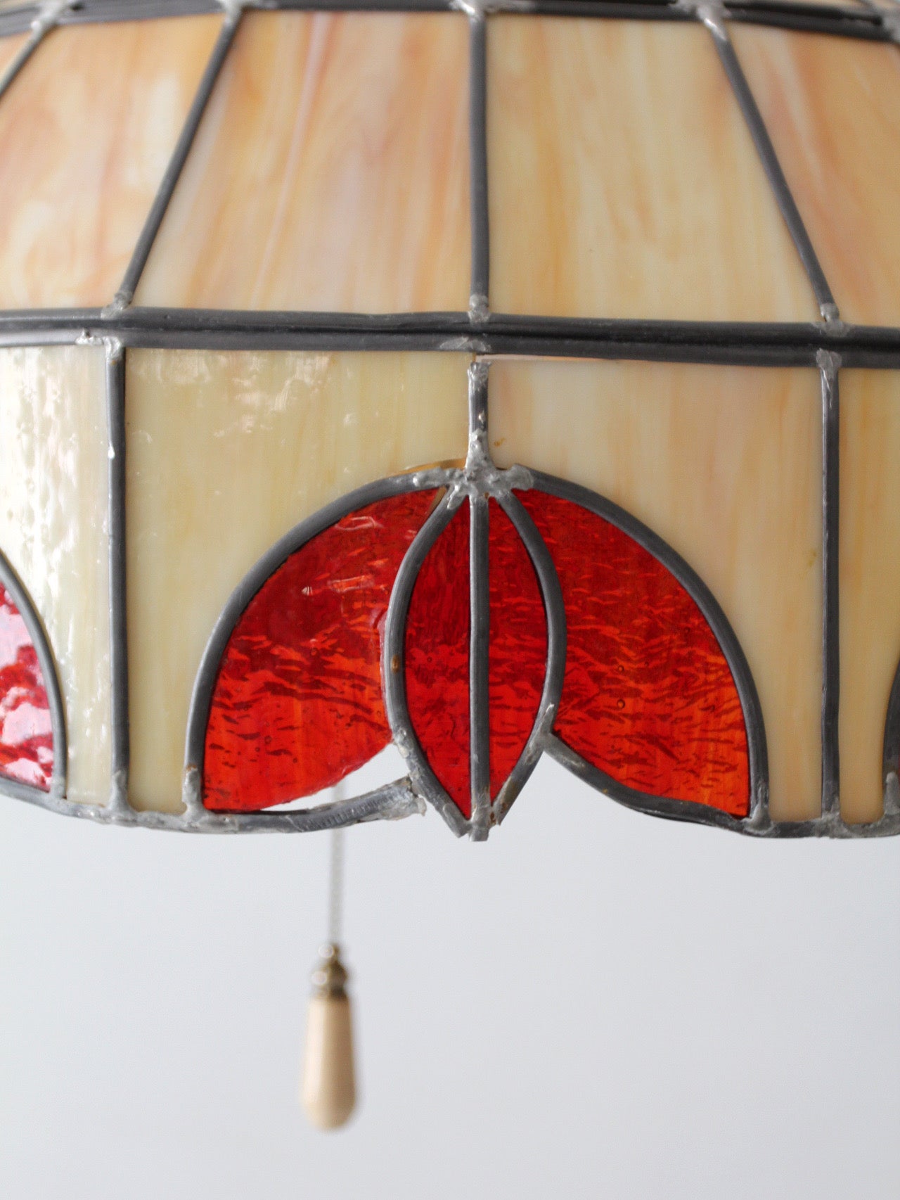 vintage Tiffany style stained glass pendant light