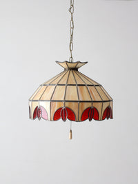 vintage Tiffany style stained glass pendant light