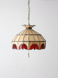 vintage Tiffany style stained glass pendant light