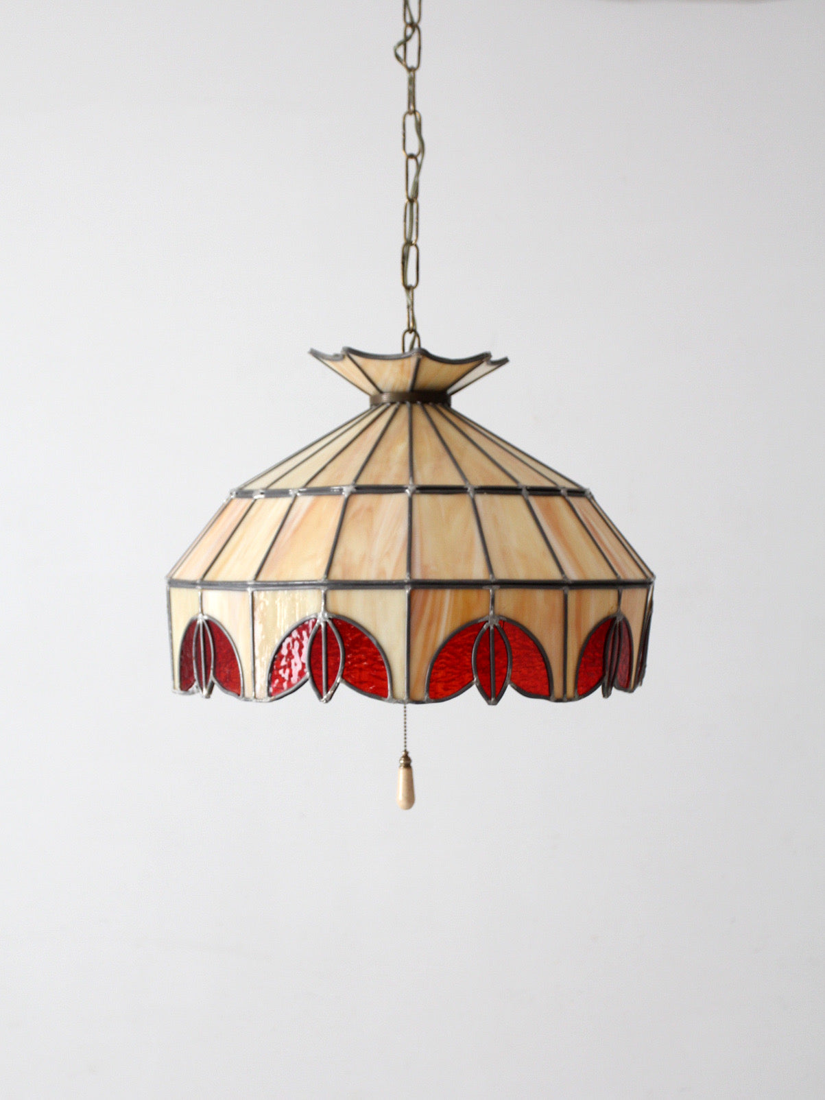 vintage Tiffany style stained glass pendant light