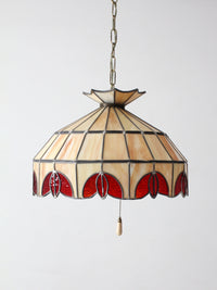 vintage Tiffany style stained glass pendant light