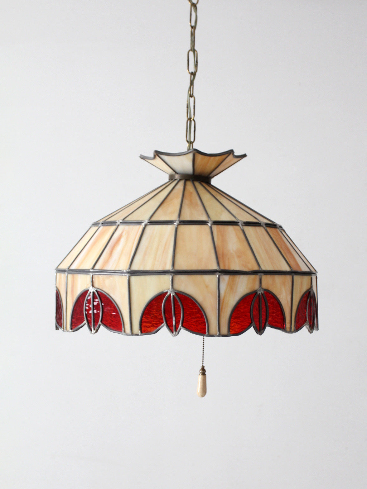 vintage Tiffany style stained glass pendant light