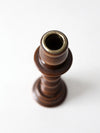 vintage turned wood candlestick holder