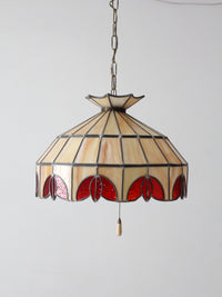vintage Tiffany style stained glass pendant light