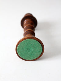 vintage turned wood candlestick holder