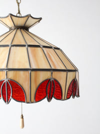 vintage Tiffany style stained glass pendant light