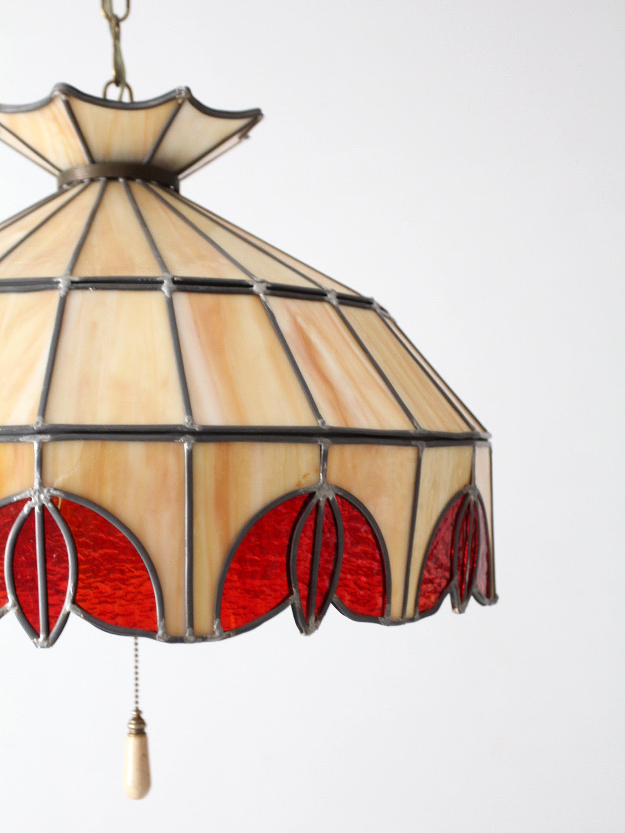 vintage Tiffany style stained glass pendant light