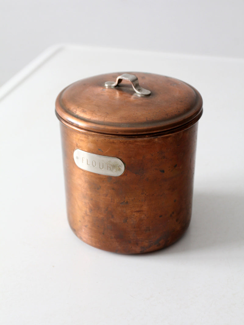 vintage copper kitchen canisters set of 4