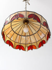 vintage Tiffany style stained glass pendant light