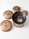 vintage copper kitchen canisters set of 4