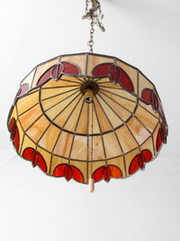 vintage Tiffany style stained glass pendant light