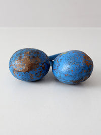 vintage Mexican hand-painted folk art maracas