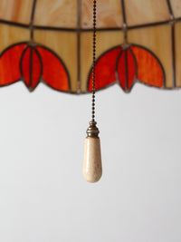 vintage Tiffany style stained glass pendant light