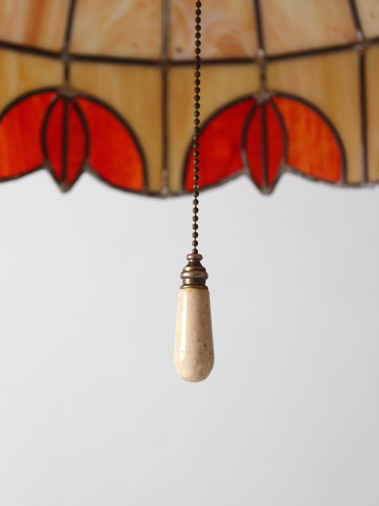 vintage Tiffany style stained glass pendant light
