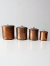 vintage copper kitchen canisters set of 4