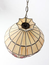 vintage Tiffany style stained glass pendant light