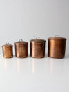 vintage copper kitchen canisters set of 4
