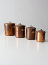 vintage copper kitchen canisters set of 4