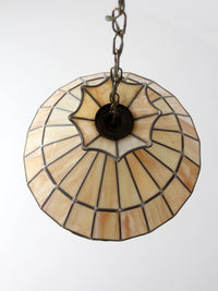 vintage Tiffany style stained glass pendant light