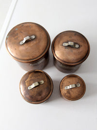 vintage copper kitchen canisters set of 4
