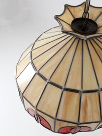 vintage Tiffany style stained glass pendant light
