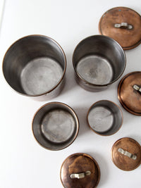 vintage copper kitchen canisters set of 4
