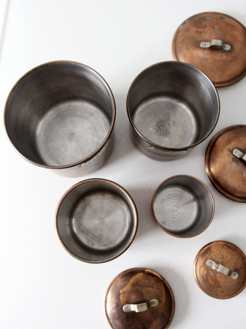 vintage copper kitchen canisters set of 4