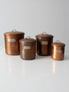 vintage copper kitchen canisters set of 4