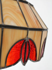 vintage Tiffany style stained glass pendant light