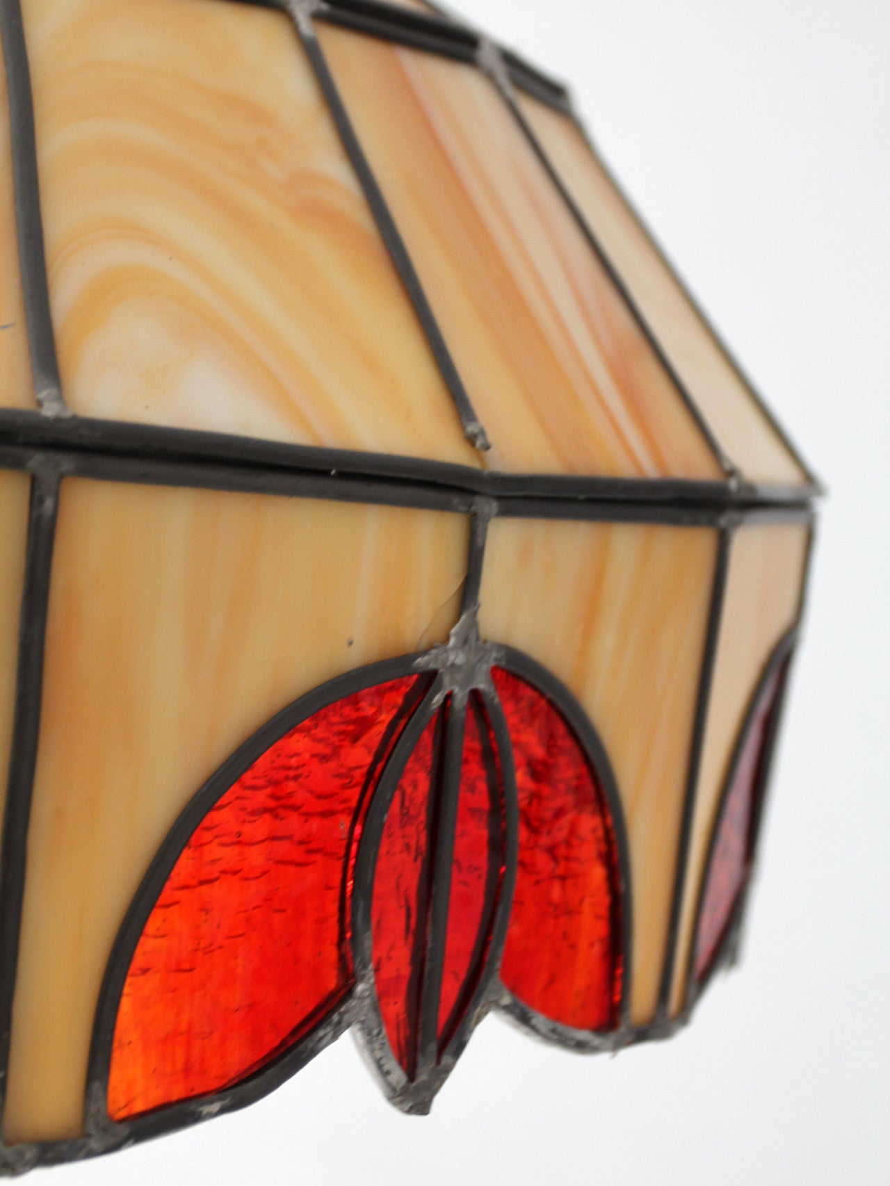 vintage Tiffany style stained glass pendant light
