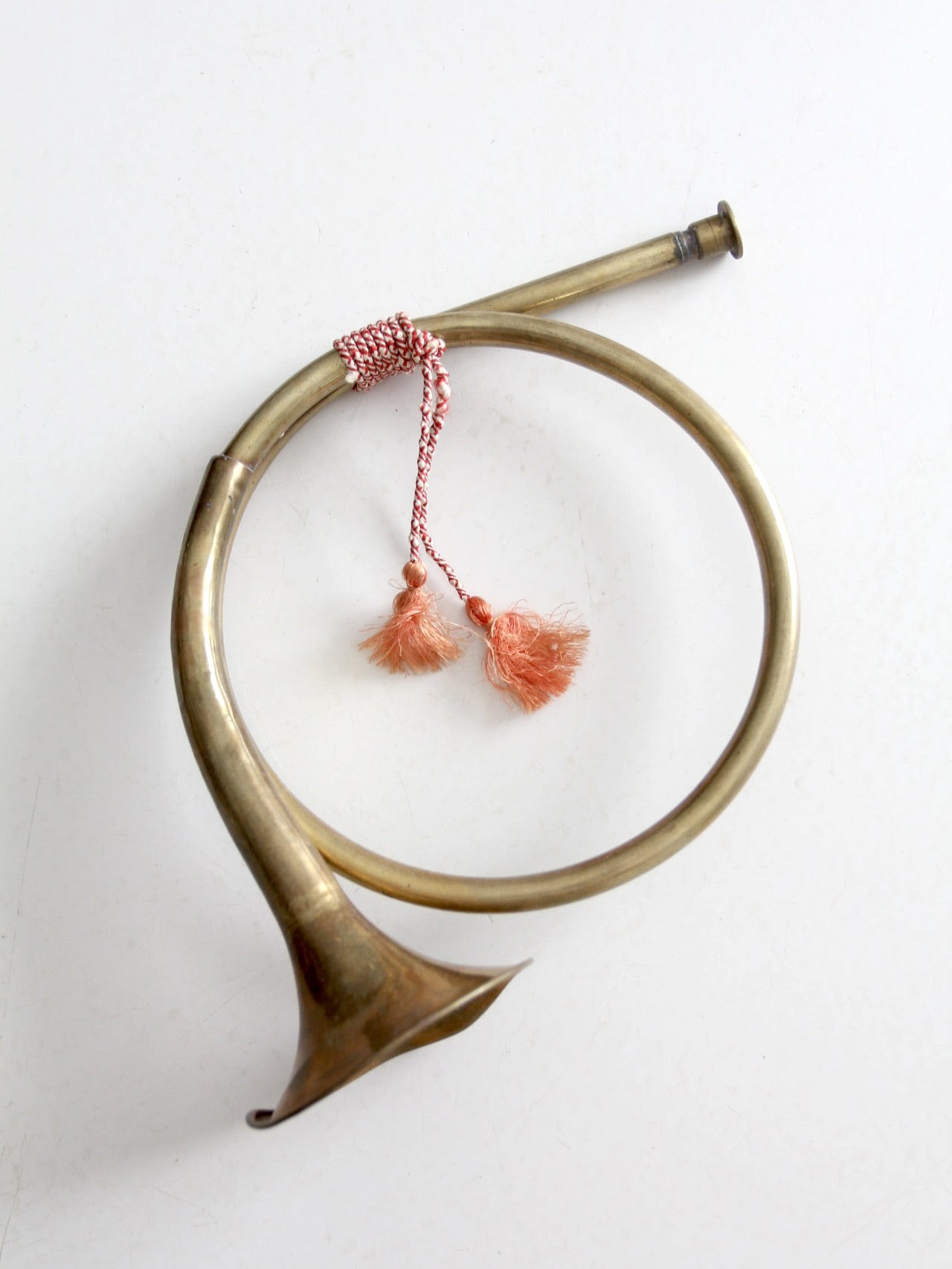vintage brass decorative bugle horn