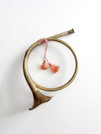 vintage brass decorative bugle horn