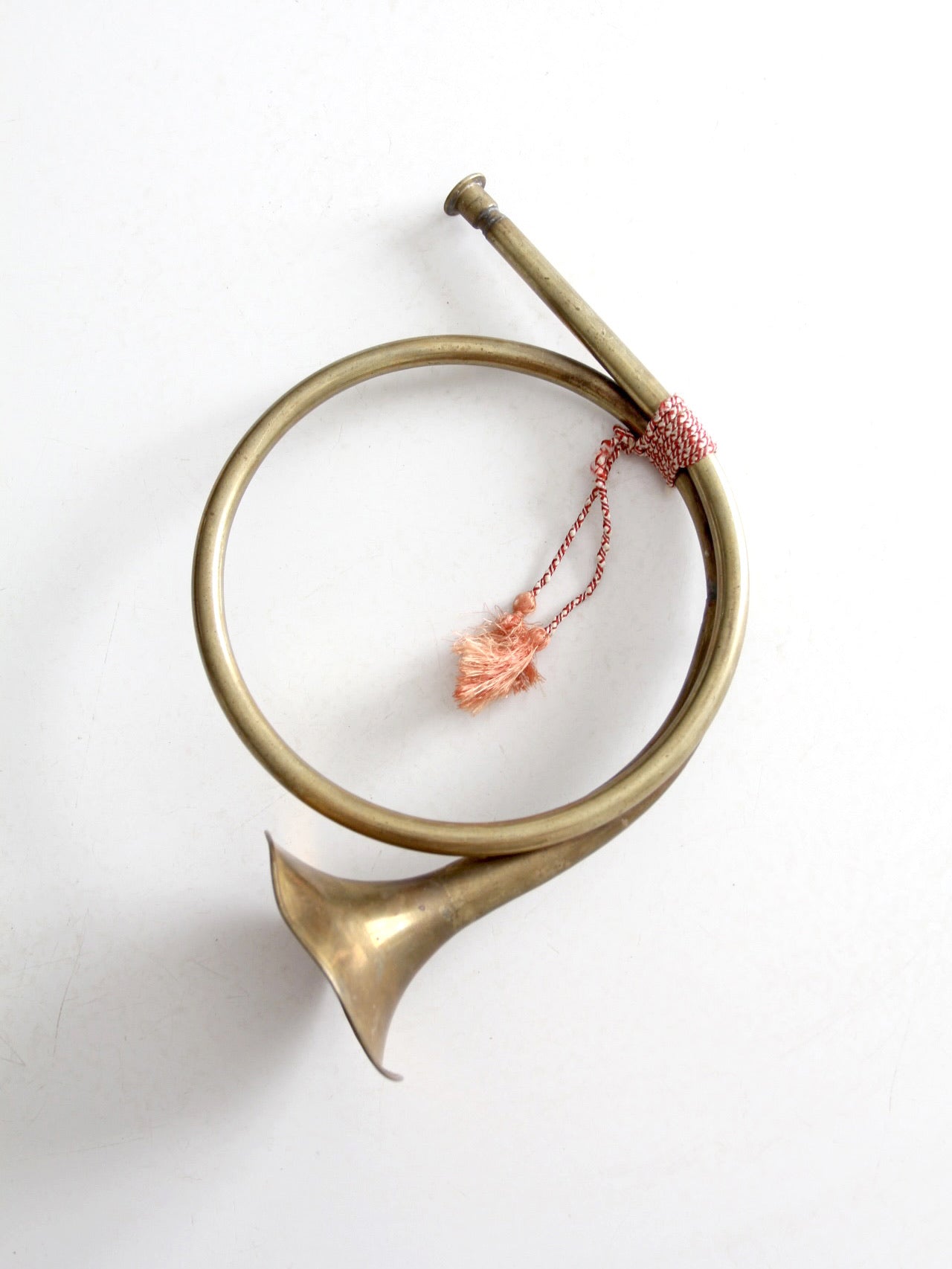 vintage brass decorative bugle horn