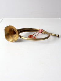 vintage brass decorative bugle horn