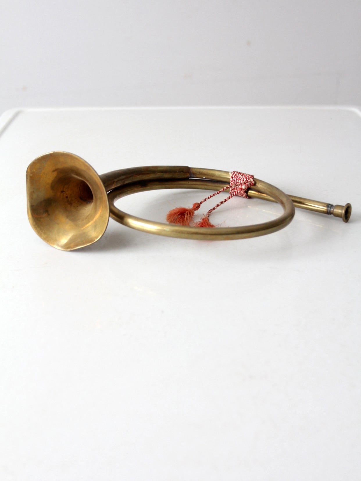 vintage brass decorative bugle horn