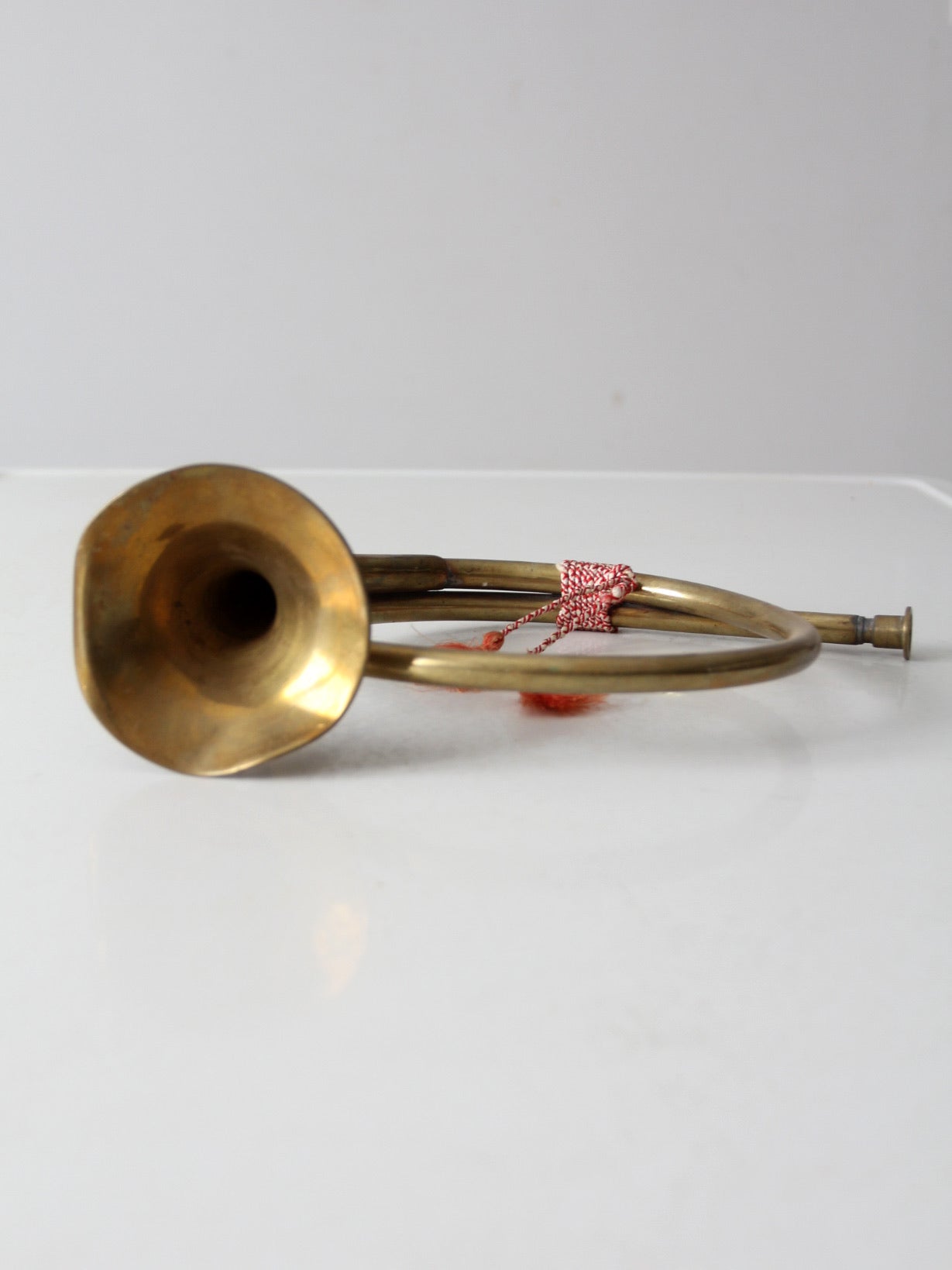 vintage brass decorative bugle horn