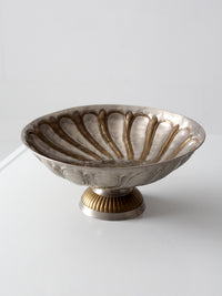 mid-20th century Hollywood Regency pedestal bowl
