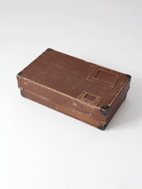 vintage brown fiberboard mailing box