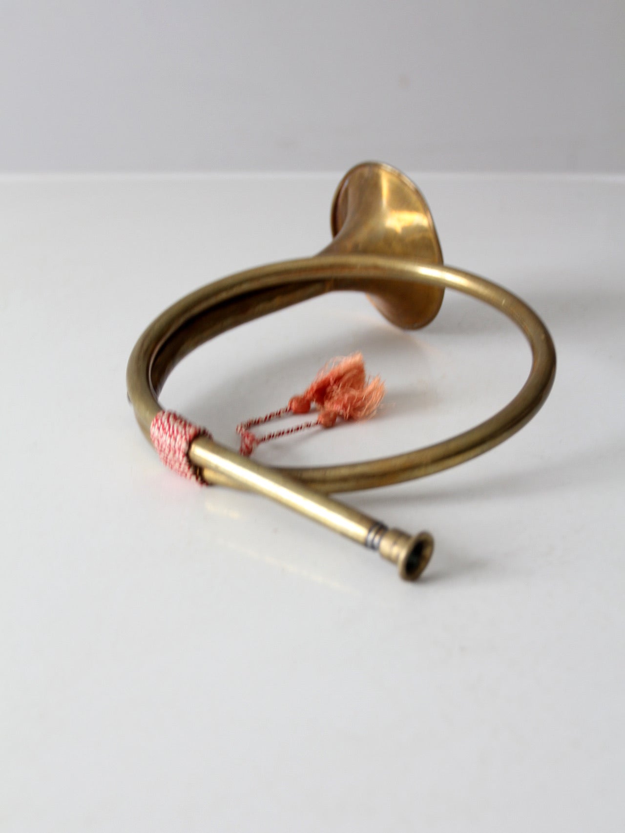 vintage brass decorative bugle horn