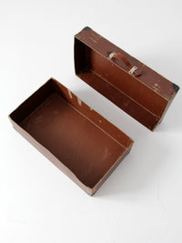 vintage brown fiberboard mailing box