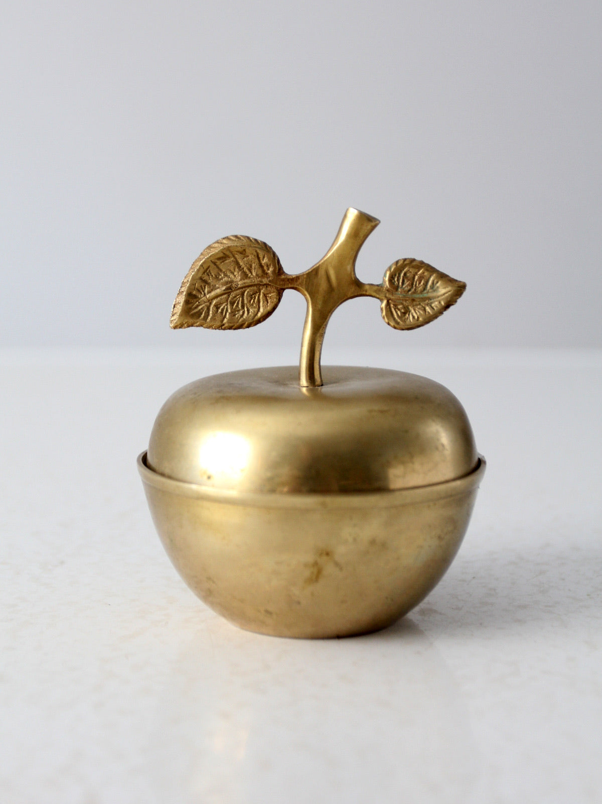 mid-century figurative brass box