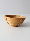 vintage coiled rattan bowl