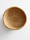 vintage coiled rattan bowl