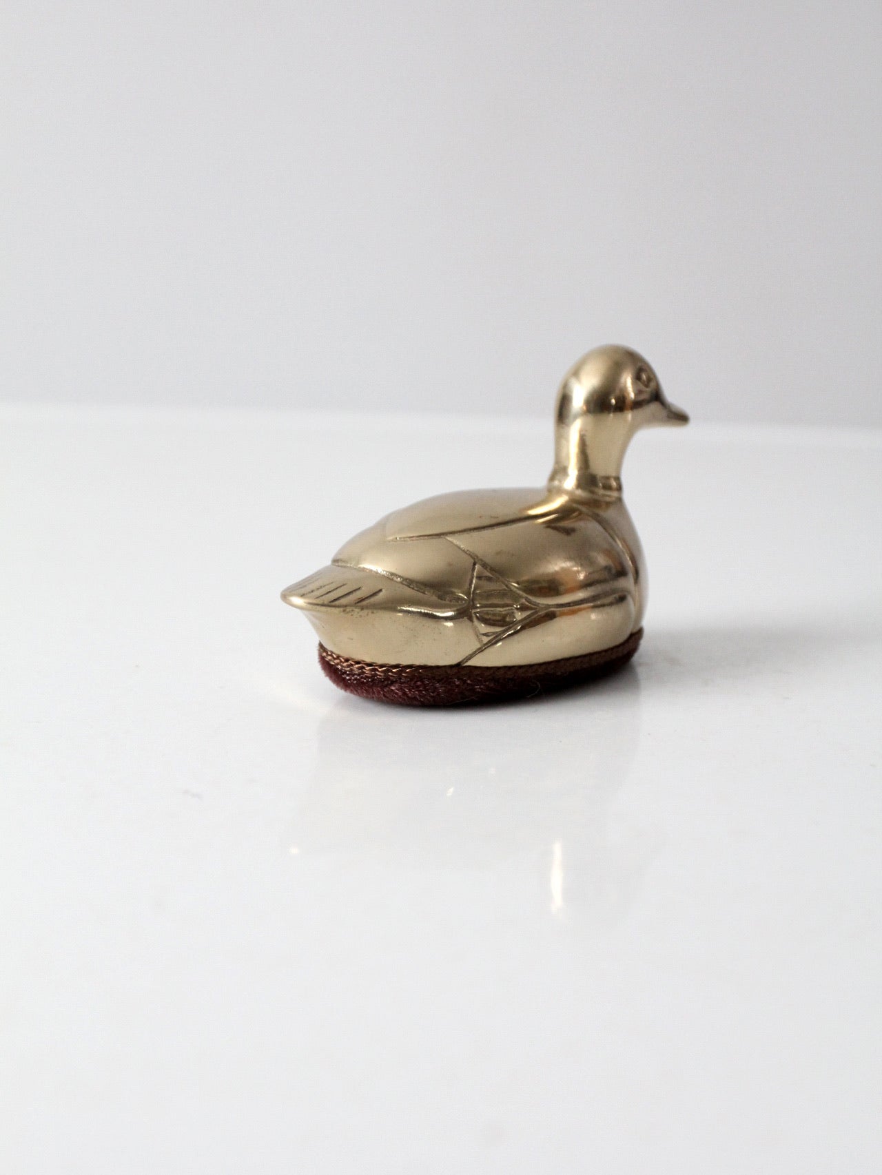 mid-century brass duck lint brush